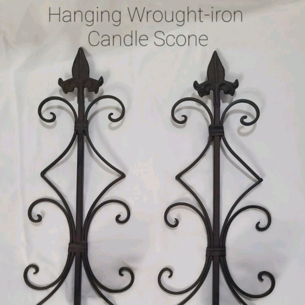Wrought Iron Hanging Candle Holder Set